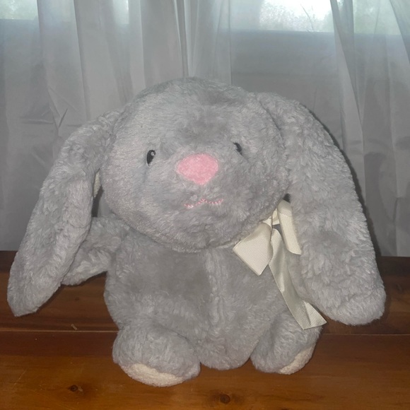 Animal Adventure Hoppy Hoop Bunny Stuffed Animal plush gray toy Easter spring - Picture 2 of 10
